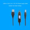 Rooyar 130cm USB to 1.5V-12V 5.5x2.1mm Adjustable Cable with LED Voltmeter for LED Lights, Car 1.5V-12V Devices view 3