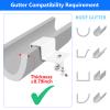2Pack Gutter Mount Compatible with eufy Security SoloCam S220/C210, eufyCam 2C/2C Pro/S3 Pro, 3/S330, 2/2 Pro, 3C/S300, 360Adjustable Weatherproof Mounting Bracket for Eufy Security Camera - White view 4