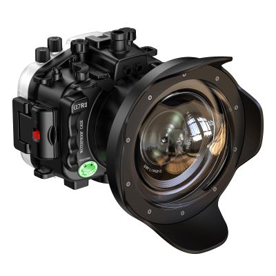 Sea frogs Camera Case Compatible with Sony A7R4 with 16-35mm Wide Angle Lens,Waterproof IPX8,40m(130ft) Depth Protection Underwater Camera Housing,Ideal for Diving,Surfing,Rowing