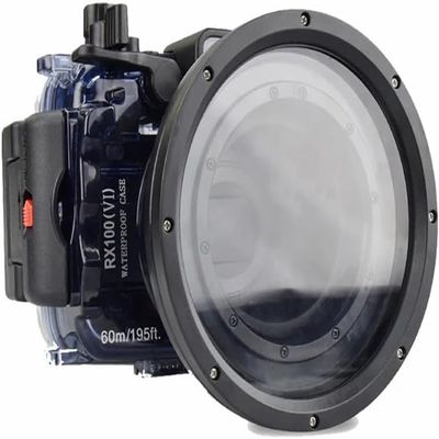 Sea Frogs Waterproof Camera Housing Compatible with Sony RX100 VI IPX8 40m/130ft Maximum Diving Depth Underwater Camera Case for Diving, Surfing, Rowing, Skiing