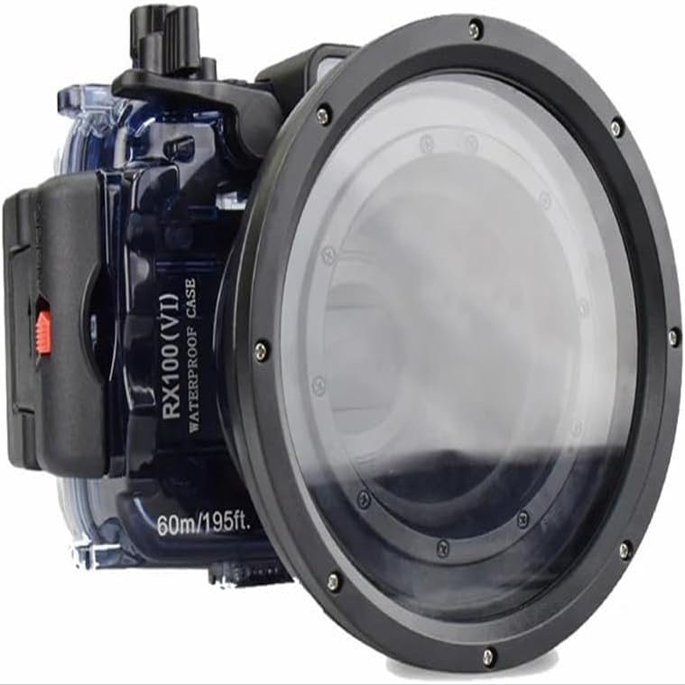 Sea Frogs Waterproof Camera Housing Compatible with Sony RX100 VI IPX8 40m/130ft Maximum Diving Depth Underwater Camera Case for Diving, Surfing, Rowing, Skiing