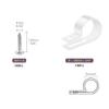 50 Pack 3/4 inch Rope Light Clips with Stainless Steel Screws, Plastic Cable Clips Wire Clamp for String Lights, Christmas Light Clips Cable Wire Clamp, P-Type Mounting Clips view 2