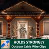 50 Pack 3/4 inch Rope Light Clips with Stainless Steel Screws, Plastic Cable Clips Wire Clamp for String Lights, Christmas Light Clips Cable Wire Clamp, P-Type Mounting Clips view 4