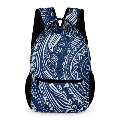 LXTDPBK Backpack for Women Men Travel Blue Polynesian Maori Tribal Pattern Daypack Lightweight Laptop Bag Carry On Backpacks for Work