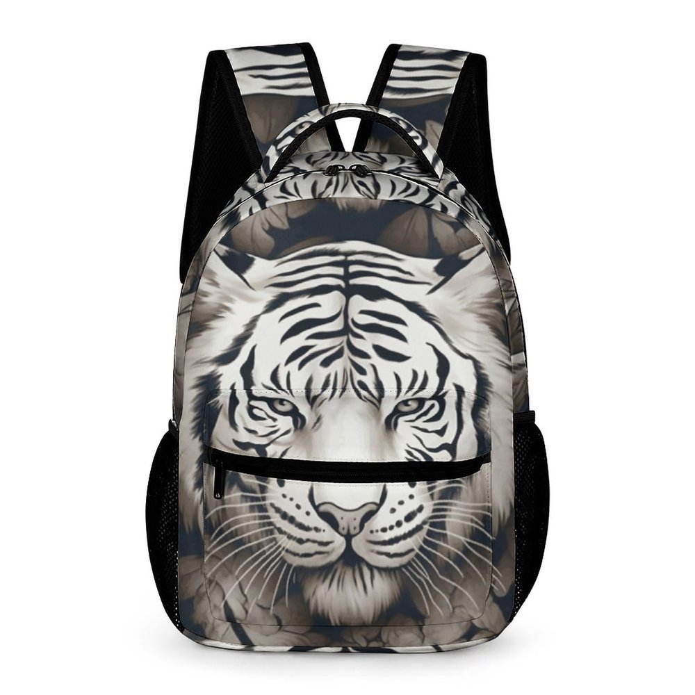 Backpack for Women Men Travel White Tiger Head Pattern Daypack Lightweight Laptop Bag Carry On Backpacks for Work