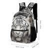 Backpack for Women Men Travel White Tiger Head Pattern Daypack Lightweight Laptop Bag Carry On Backpacks for Work view 2