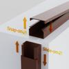 Brown Channel Kit Hide Wires - 157in Cord Concealer, Hide Along Walls, Extension Cord Safety Cover, TV Wall Wire Hiders view 4