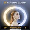 18" Ring Light Kit with 82" Foldable Stand, CRI 95 2700-6500K Color Temperature Dimmable LED Light for Selfie Live Streaming Tiktok Makeup Video Recording Vlog Barber Photography, with Bag & Remote view 2