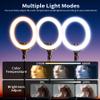 18" Ring Light Kit with 82" Foldable Stand, CRI 95 2700-6500K Color Temperature Dimmable LED Light for Selfie Live Streaming Tiktok Makeup Video Recording Vlog Barber Photography, with Bag & Remote view 3