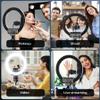 18" Ring Light Kit with 82" Foldable Stand, CRI 95 2700-6500K Color Temperature Dimmable LED Light for Selfie Live Streaming Tiktok Makeup Video Recording Vlog Barber Photography, with Bag & Remote view 4