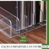 Threehoney 4 Pack Clear Acrylic CD Holder, DVD/CD Storage Box Record Display Rack Organizers Holds up to 14 Standard DVD Cases for Media Shelf Storage and Organization view 3