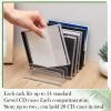 Threehoney 4 Pack Clear Acrylic CD Holder, DVD/CD Storage Box Record Display Rack Organizers Holds up to 14 Standard DVD Cases for Media Shelf Storage and Organization view 4