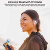 Personal FM Pocket Radio Portable to Bluetooth Earphones Mini Digital Tuning Walkman Radio Alarm Clock Rechargeable with Backlight LCD Display 3 Watts Speaker for Walking Jogging view 2