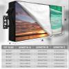 Lsrtoss Outdoor TV Cover 40-43 Inch Weatherproof, Green Coastal Outdoor TV Enclosure with Zipper & Roll Up Front Flap, Summer Beach Nautical Abstract Art Waterproof TV Covers for Outside TV view 2