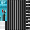 Black Cord Cover Wire Hider - 157in Large Cable Concealer, Cord Hider for Wall Mount TV, Cable Raceway Kit, Extension Cord Cover Indoor, Electrical Wire Cover, Cable Management Wall, Wire Molding view 1