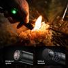 HUZHUAN Flashlight Alarm Lighter, Rechargeable 3-in-1 Flashlight with Arc Lighter and Door Alarm for Emergency, Adventure, Camping(Black) view 3