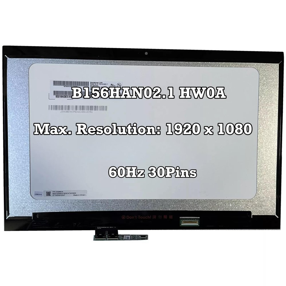 B156HAN02.1 HW0A LCD Touch Screen Digitizer Assembly for Lenovo Flex 5-15 5-1570 5 1570 FHD 19201080 30Pins 60Hz