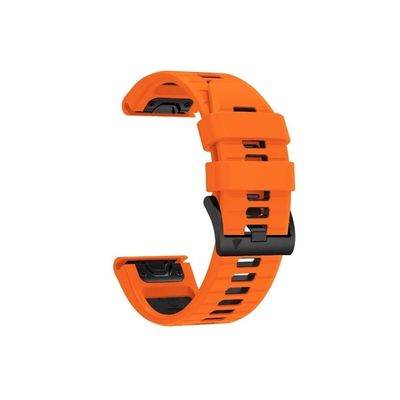 Yenle 22mm 26mm Two-Tone Silicone Strap Fit for Garmin Forerunner 965 955 Solar 945 LTE 935 745 Sports Watch Band Accessories(Orange Black,22mm)