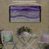 Lsrtoss Outdoor TV Cover 60-65 Inch Weatherproof, Purple Coastal Outdoor TV Enclosure with Zipper & Roll Up Front Flap, Summer Beach Nautical Abstract Art Waterproof TV Covers for Outside TV view 3