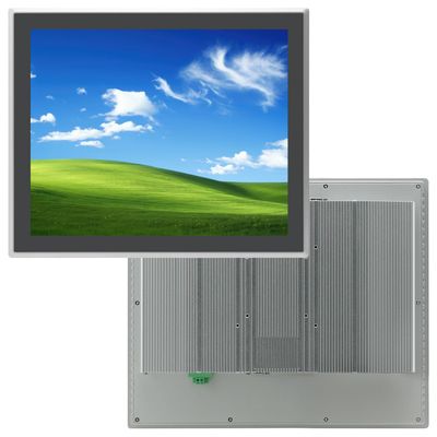 TouchWo 17 inch Capacitive Multi-Touchscreen Industrial Embedded Win-10 PC Monitor, IP65 Screen with 10 Points Touch Display, i5+RAM 8G+256G SSD, Integrated Phoenix2pin, HD-MI-Out & USB Ports