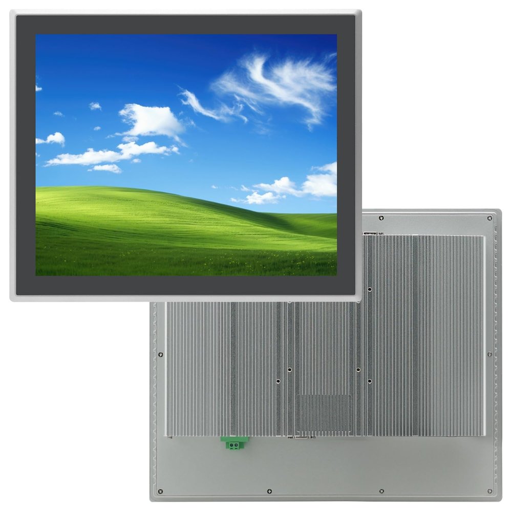 TouchWo 17 inch Capacitive Multi-Touchscreen Industrial Embedded Win-10 PC Monitor, IP65 Screen with 10 Points Touch Display, i5+RAM 8G+256G SSD, Integrated Phoenix2pin, HD-MI-Out & USB Ports