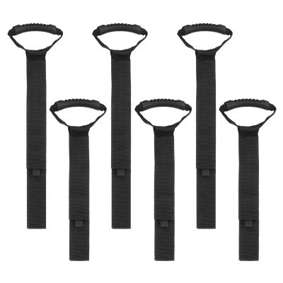 HARFINGTON 4pcs Extension Cord Holder Organizer, Storage Straps, 435mm / 17 Inches Sturdy Garage Hanging Carrying Storage Straps with Handle for Power Cords, Cables, Hoses, Ropes, Black