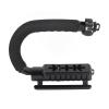 Adjustable Camera Handheld Stabilizer with 3 Hot Shoe Mounts Foldable UShaped IP for Video Action, Sport Cameras ABS Sponge Truction view 3