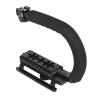 Adjustable Camera Handheld Stabilizer with 3 Hot Shoe Mounts Foldable UShaped IP for Video Action, Sport Cameras ABS Sponge Truction view 4