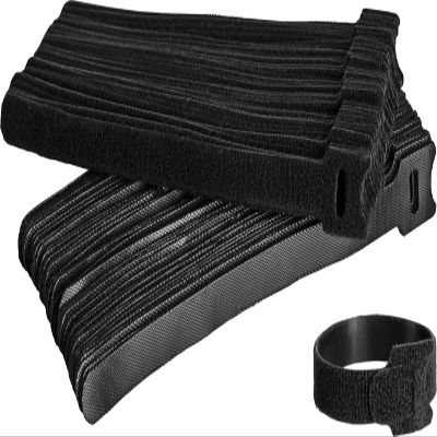 Jonard Tools CTS-812/100 Hook and Loop Cable Tie Strap, 8" x 1/2", Pack of 100