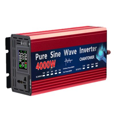 JDOUNFMO Pure Sine Wave Inverter 12V 220V 24V 110V 2000W 3000W 4000W 5000W DC to AC Portable Power Voltage Converter Car Solar Inverter(4000W,12V_110V 60HZ_Universal)