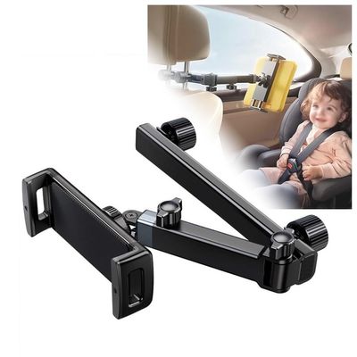 DirectNine Basics Car tablet holder back seat for kids, Aluminum ipad holder for car, tablet car Mount Road Trip Essentials for Kids, adjustable headrest ipad holder, Fits All 4.7-12.9"" Devices(1pcs)