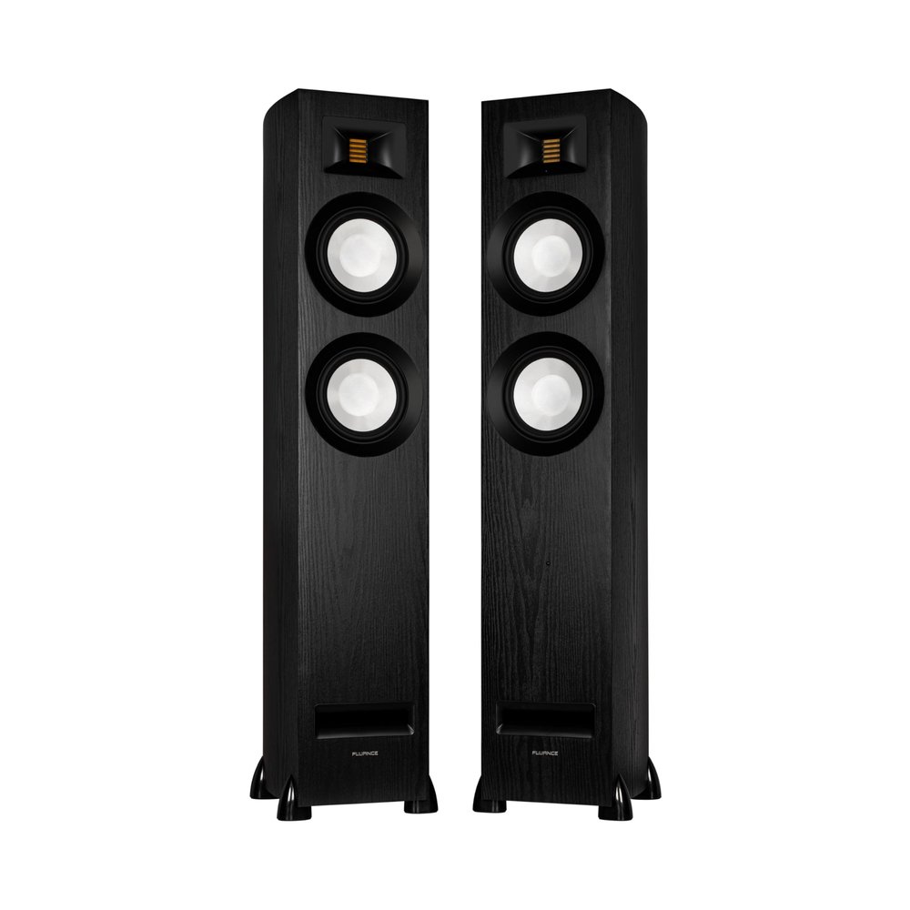 Fluance Ri91 Reference Stereo Powered Floorstanding Tower Speakers with High Performance AMT Tweeters, 2x6.5 Drivers, 150W Amplifier for Turntable, TV, PC - HDMI, Bluetooth, RCA & Sub Out (Black Ash)