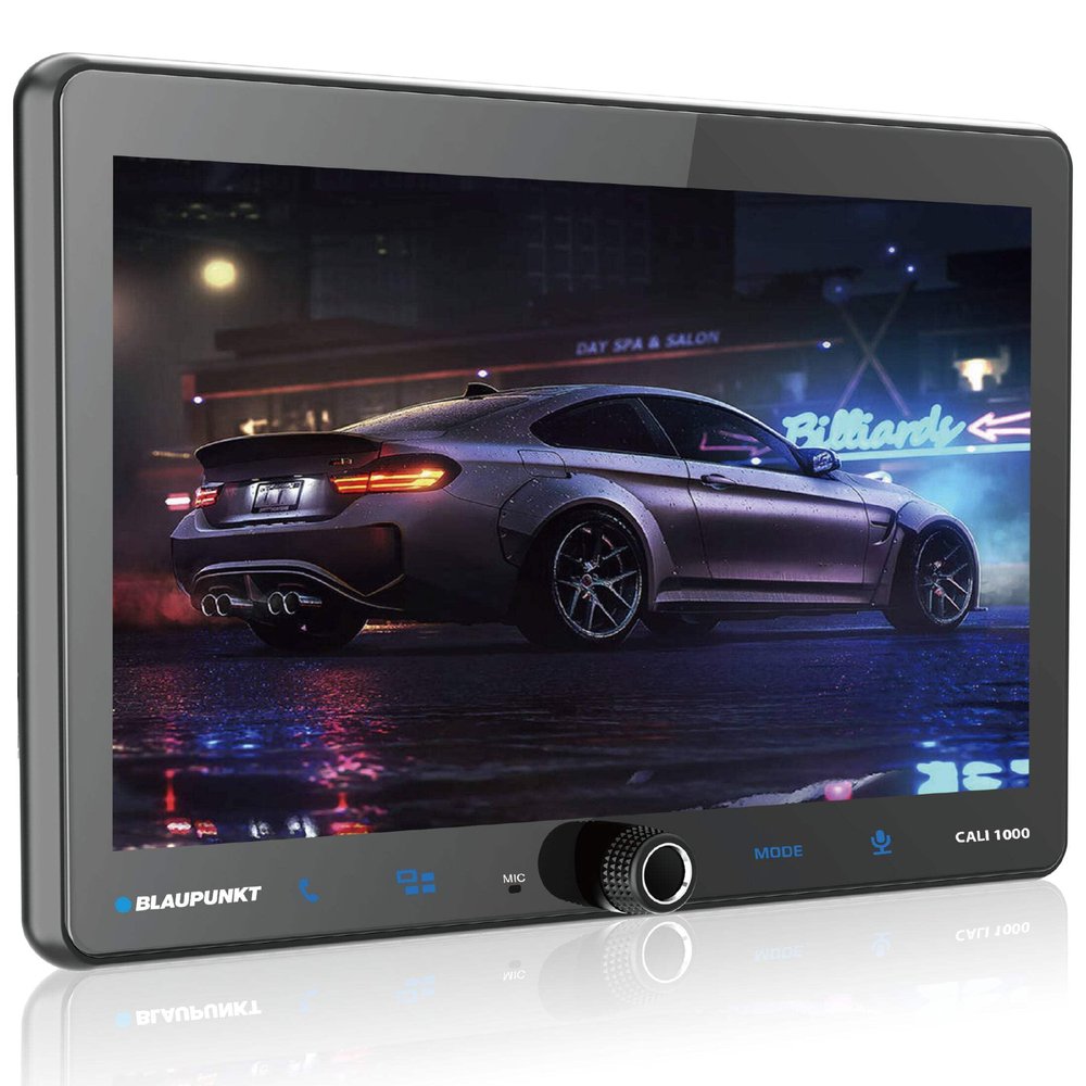 BLAUPUNKT CALI1000 10.1-inch Car Multimedia QLED 2.5D Touch Screen Panel Quad Core 2.0GHz Processor Supports Apple CarPlay Android Built-in WiFi Bluetooth GPS Navigation Capabilities