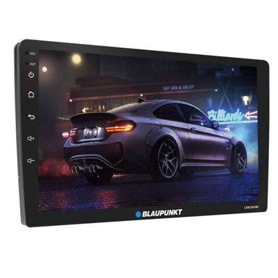 BLAUPUNKT CANCUN990 9-inch QLED 2.5D Touch Screen Panel Car Multimedia Receiver A53 Quad Core 2.0GHz Processor Supports Apple CarPlay Android Built-in WiFi Bluetooth GPS Navigation Capabilities