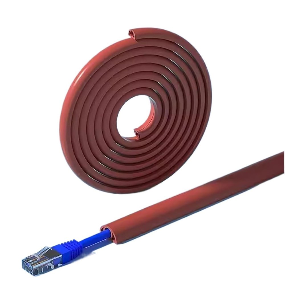 Cable Trunking,Wire Trunking, Half Round Floor Cable Cover, Self Adhesive Electrical Cable Raceway Management, 1m 2m 5m 10m 20m Cord Cover/Floor