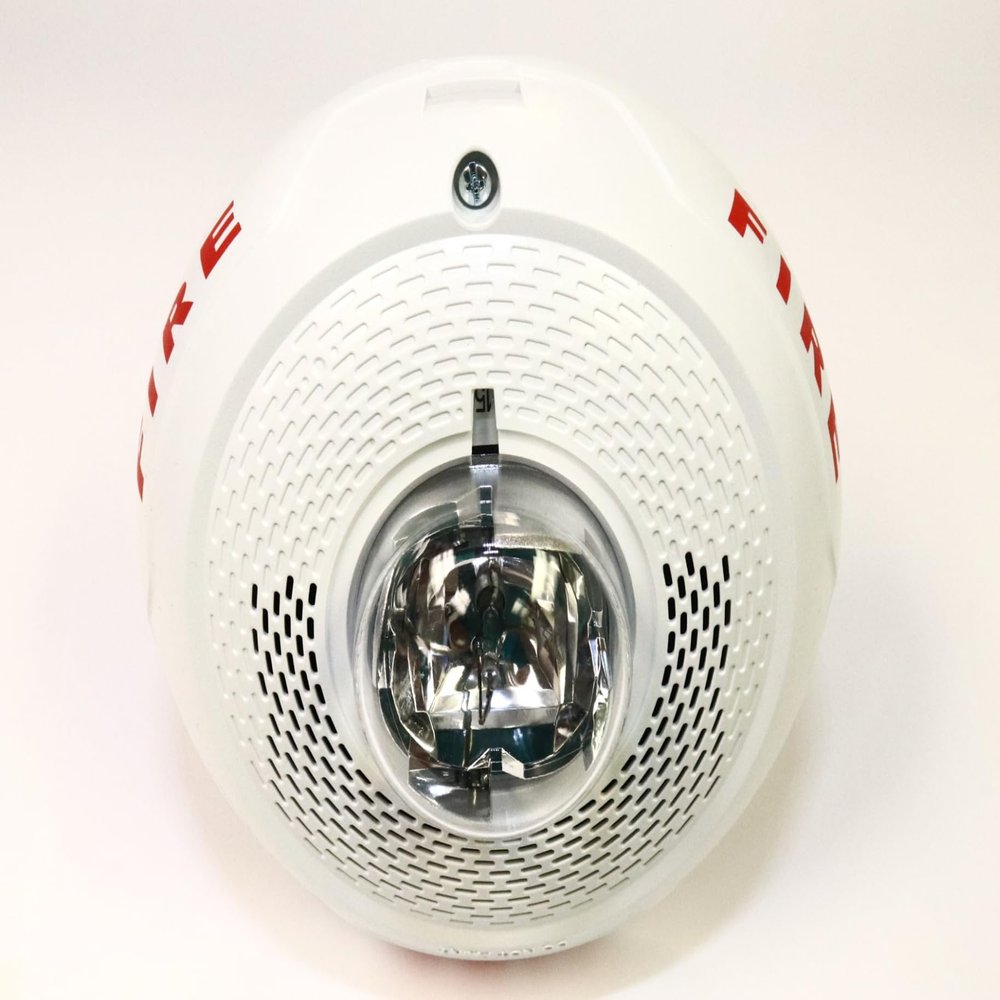 System Sensor - SPSCWLA-E - Ceiling Mount white speaker/strobe with english wording