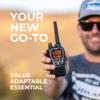 Midland GXT3000 GMRS JIS4 Two-Way Radio, Black/Silver, 2-Pack view 3