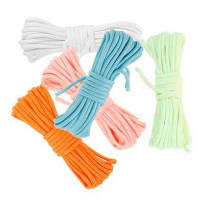 Mipcase 5pcs Multi-Function Glowing Rope Tent Cord Safety Features for Camping Outdoor Activities and Tent Setup Multiple Colors