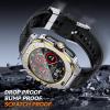 Deczone Band with Stainless Steel Case Cover Compatible with Samsung Galaxy Watch 8 Ultra 47mm (2025) / Samsung Galaxy Watch Ultra 7 47mm Bands (2024) Protective Case Cover for Men (Sliver & Gold) view 3