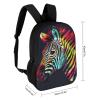 NWGHM Travel Backpack for Women Men 17 In Laptop Backpack Colorful Rainbow Zebra Computer Bag Lightweight Casual Daypack view 2
