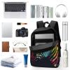 NWGHM Travel Backpack for Women Men 17 In Laptop Backpack Colorful Rainbow Zebra Computer Bag Lightweight Casual Daypack view 3