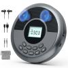 KUEPHOM Portable CD Player with Speakers and Headphones:Rechargeable Discman with Anti-Skip Protection-CD/MP3/USB/BT Play-Bluetooth Transmit/AUX Car Connection-Personal/Seniors/Travel/Music/Audiobook view 1