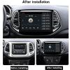 10.1 inch Multifunctional Car Screen for Jeep Compass 2016-2018, Android Car Radio Stereo, Touch Screen Auto Navigation System with Carplay GPS WiFi Bluetooth FM Mirror Link(Size:Octa Core 4+64G) view 2