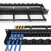 Enmane 24 Port CAT6a Keystone Patch Panel with Smart Cable Management for 19 inch Rack Mount view 1