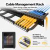 Enmane 24 Port CAT6a Keystone Patch Panel with Smart Cable Management for 19 inch Rack Mount view 2