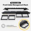 Enmane 24 Port CAT6a Keystone Patch Panel with Smart Cable Management for 19 inch Rack Mount view 3