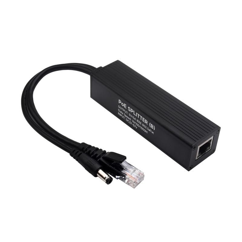 Industrial Gigabit PoE Splitter, 5V 5A DC Power Output Port, Onboard MPS Control Chip, Safer and More Stable (POE-SPLITTER-25W-5.5-2.1)