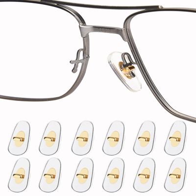 Betterun 6 Pairs Clear Soft Silicone Replacement Nose Pads for Ray-Ban RB3604/RB3523/RB3534/RB3549/RB3584/RB3614/RB3526/RB3538/RB3558 - Gold