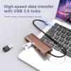 ANYPLUS USB Hub, USB 3.0 Hub Aluminum Alloy Ultra Slim USB Splitter, Portable 4 Port USB Extender, USB Hub for Laptop, PC, MacBook, iMac, Surface Pro, Mac Pro, Flash Drive, XPSBrown view 4