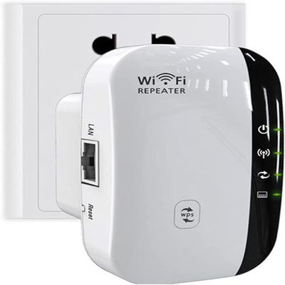 WiFi Extender, WiFi Repeater with Ethernet Port, 1-Tap Setup Access Point, Covers Up to 2640 Square Feet, WiFi Extenders Signal Booster for Home, WHITE0